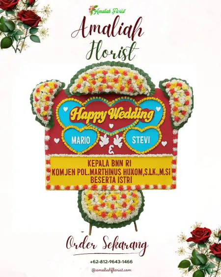 Papan Bunga Pernikahan Danawinangun